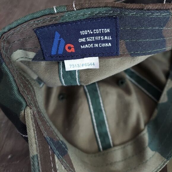 Bling Cross Camo Baseball Cap Strapback Hat OSFA - Picture 8 of 8